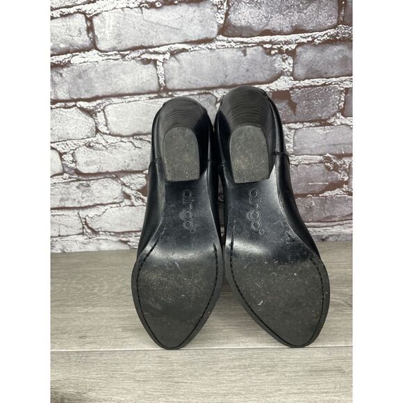 DINGO Black Leather Western Studded Ankle Heel Booties Women Sz 8.5M US/39EU - Picture 9 of 16